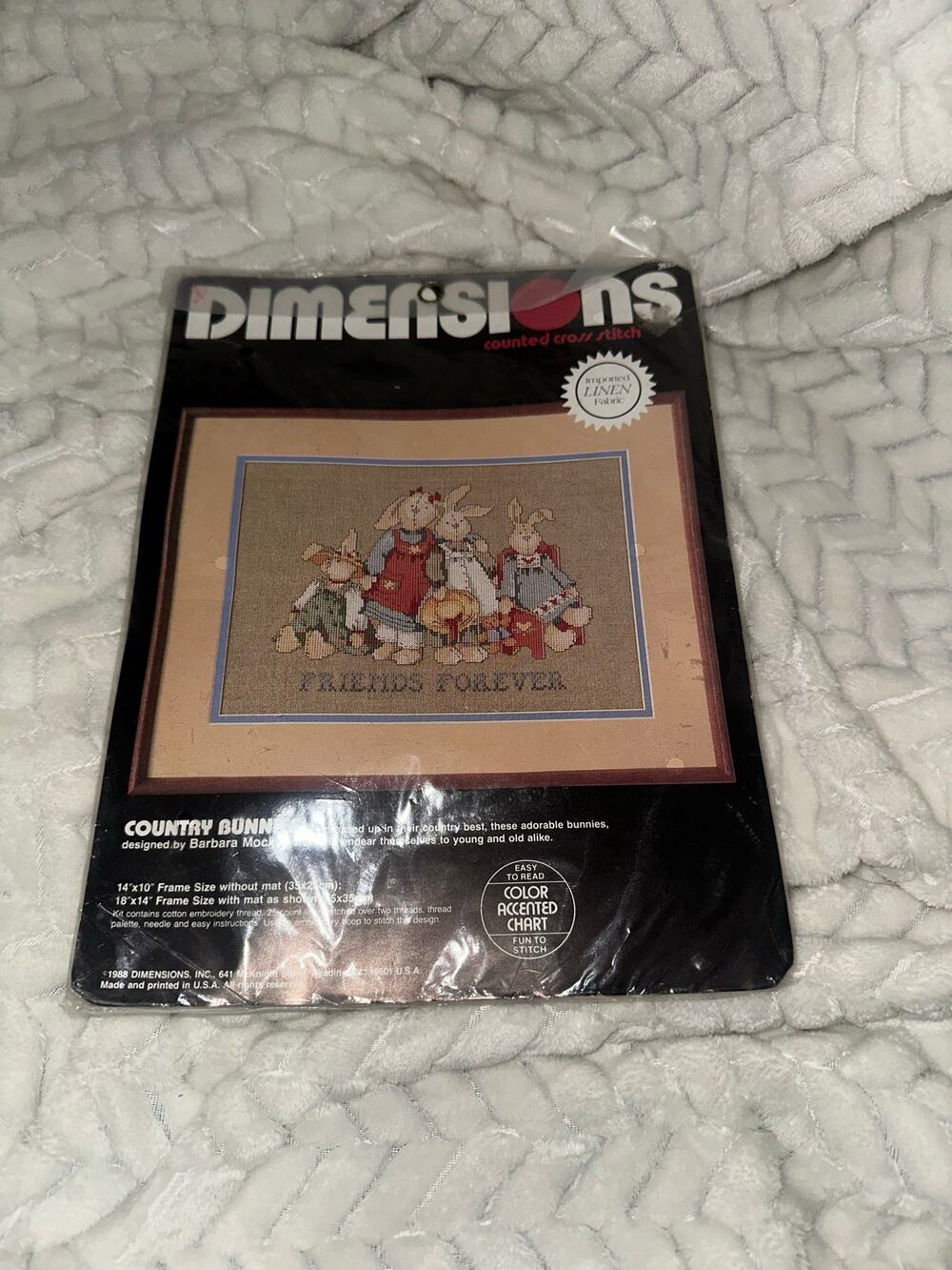 Dimensions Country Bunnies Counted Cross Stitch Kit 14x10